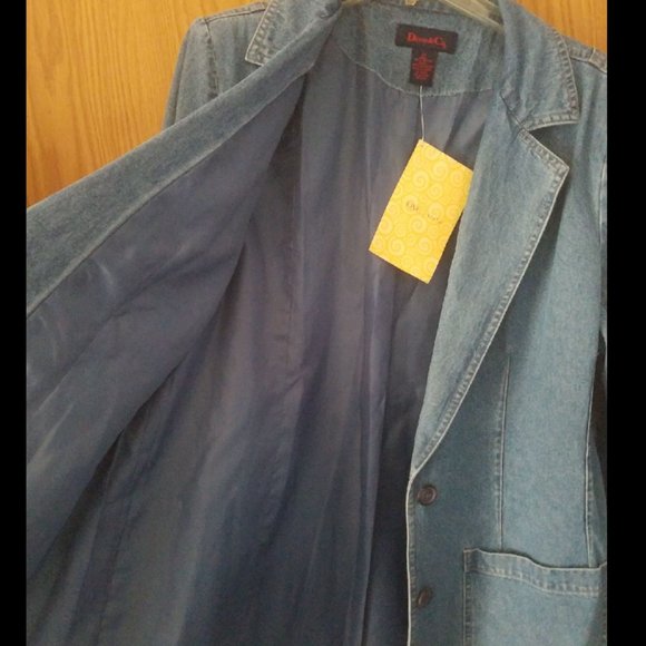 Denim Jean jacket Blazer 1X Denim & Co. - NWT - Picture 5 of 5